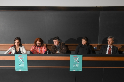 Rodrigo Diaz, Alessandro de Pol, Console Onorario del Cile a Trieste e Maria Liz Crespo dell'ICTP con Simonetta Lorigliola e Francesca Mometti