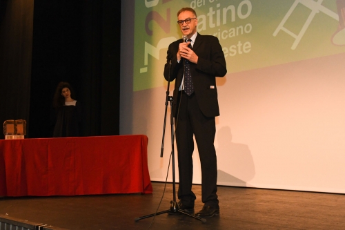 Cerimonia di premiazione del XXXII Festival del Cinema Latino Americano. Maurizio Fermeglia, Magnifico Rettore dell'Università di Trieste