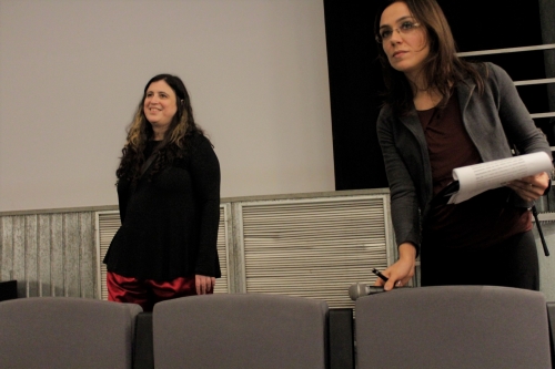 Francesca Mometti, interprete di Paula Markovitch, nell'incontro con il pubblico dopo la proiezione di "Cuadros en la oscuridad"