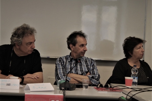 Da sinistra, i registi Sergio Shlomo Slutzky, Daniel Burak, Ana Bayer