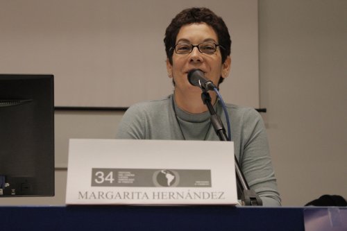 La regista Margarita Hernández, al Festival con "Che, memórias de um ano secreto" in un momento dell'incontro