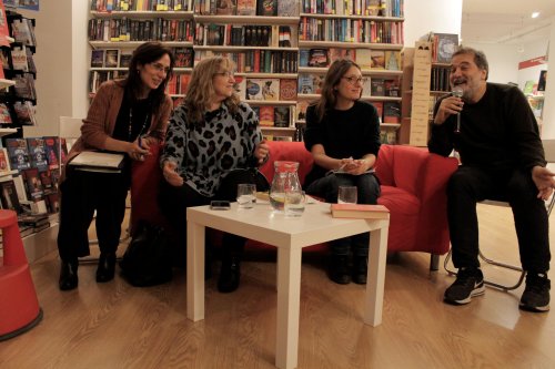 Da sinistra, Francesca Mometti, Cinthia Rajschmir, Lucrecia Velasco, Marco Cassini